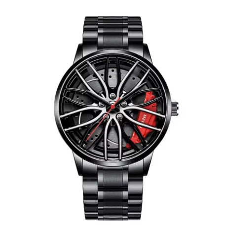 3d sports watches car wheel (red)