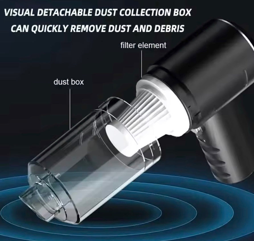 Dual Purpose Vacuum Cleaner for Home and Car 120W High Power Powerful Vacuum Cleaner Black