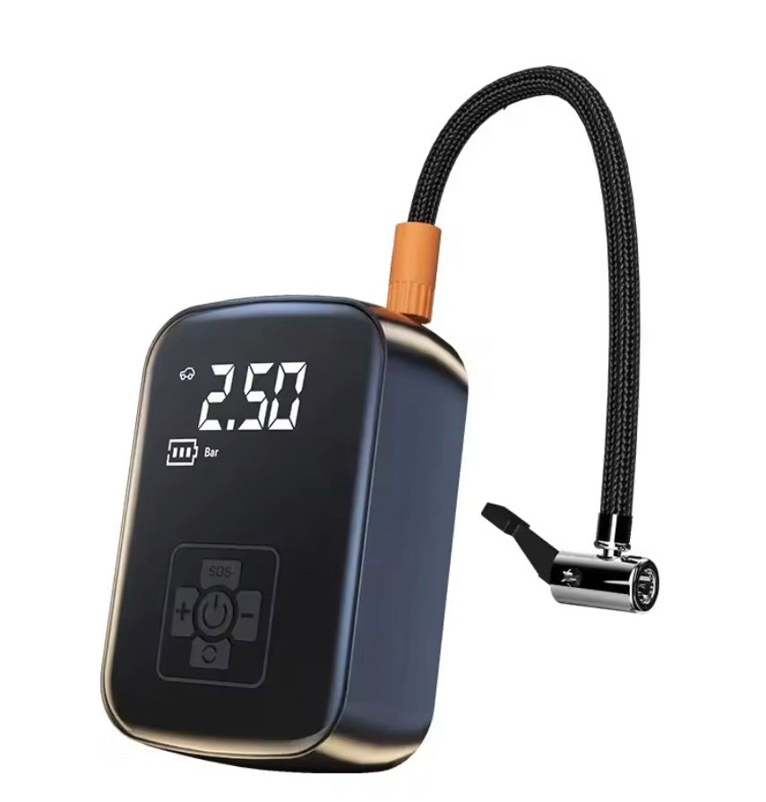 Electric tire inflation pump for motorcycle, boat