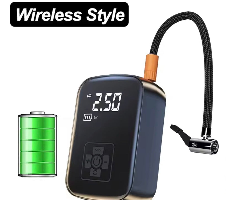 Electric tire inflation pump for motorcycle, boat