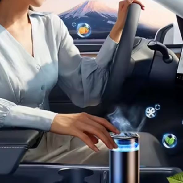 Smart Aroma Diffuser - Ultrasonic Atomization + Car Air Purifier with LED