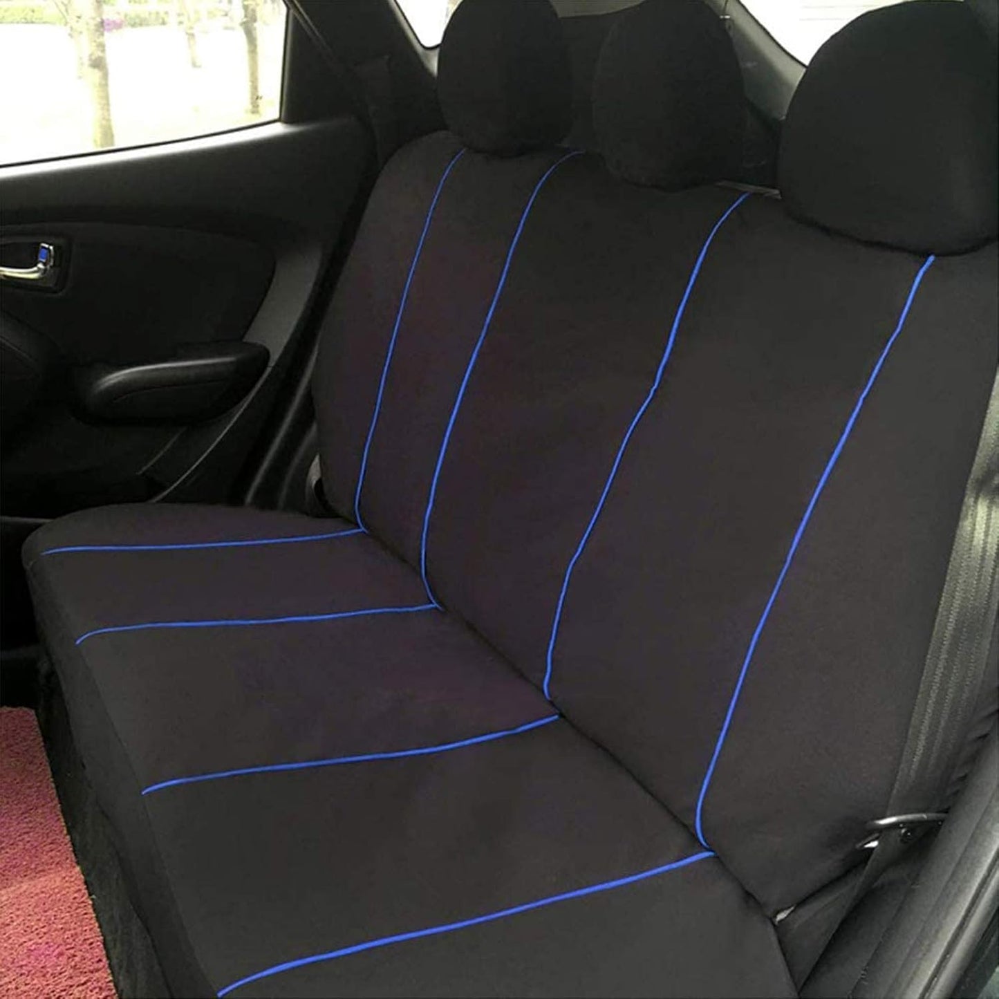 9-piece seat covers - 5-seater universal complete set, car cushion protection (black, gray, blue, red)