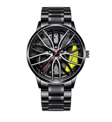 3d sports watches car wheel (yellow)