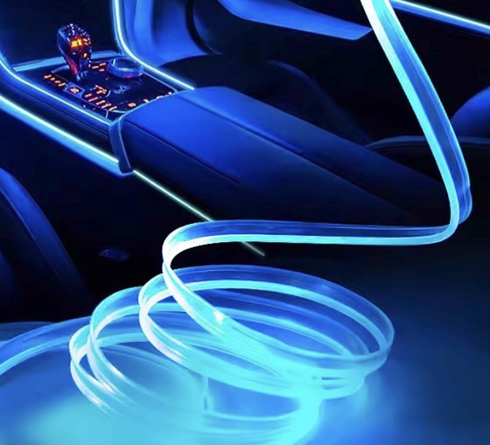 Decorative lamp strips for car interior, mood lamp, cold light, dashboard console, 3M automatic LED mood lights