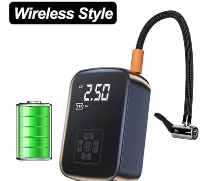 Electric tire inflation pump for motorcycle, boat