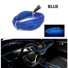 Decorative lamp strips for car interior, mood lamp, cold light, dashboard console, 3M automatic LED mood lights