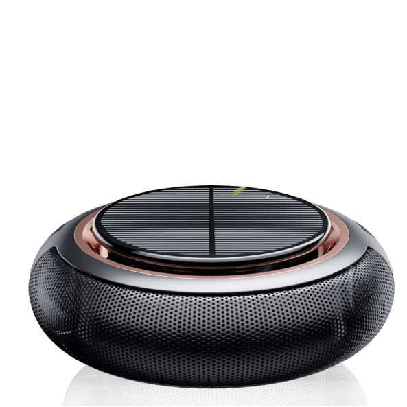 Car Solar Aromatherapy Diffuser - Solar Powered Air Deodorizer with Marine Fragrance and Essential Oil Extension